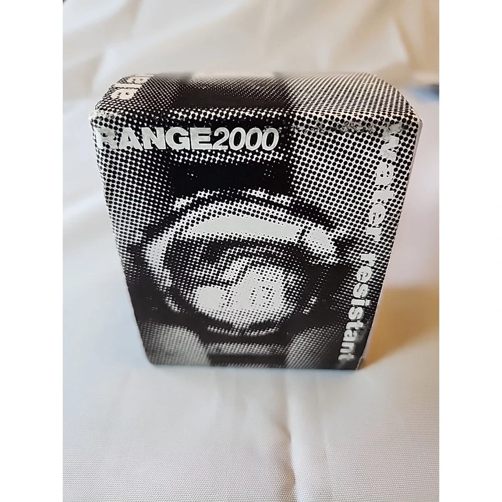 New Range2000 Digital Wristwatch Black & Yellow Water Resistant Laps New in Box